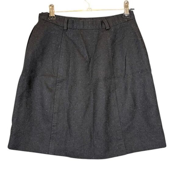I.N.C. International Concepts Wool Mini Skirt Black Side Zip Lined Size 2 - Picture 2 of 8